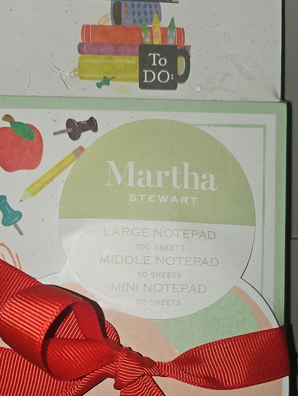 Martha Stewart Teachers Gift Notepads